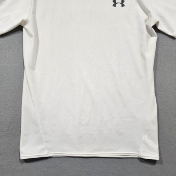 Under Armour Polo Shirt Mens 2XL White TShirt HeatGear Short Sleeve - Picture 6 of 16